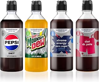 Diet Pepsi, MTN Dew, Energy, Dr. Pete New Pour Bottle, Variety Pack 440ml (Pack of 4)