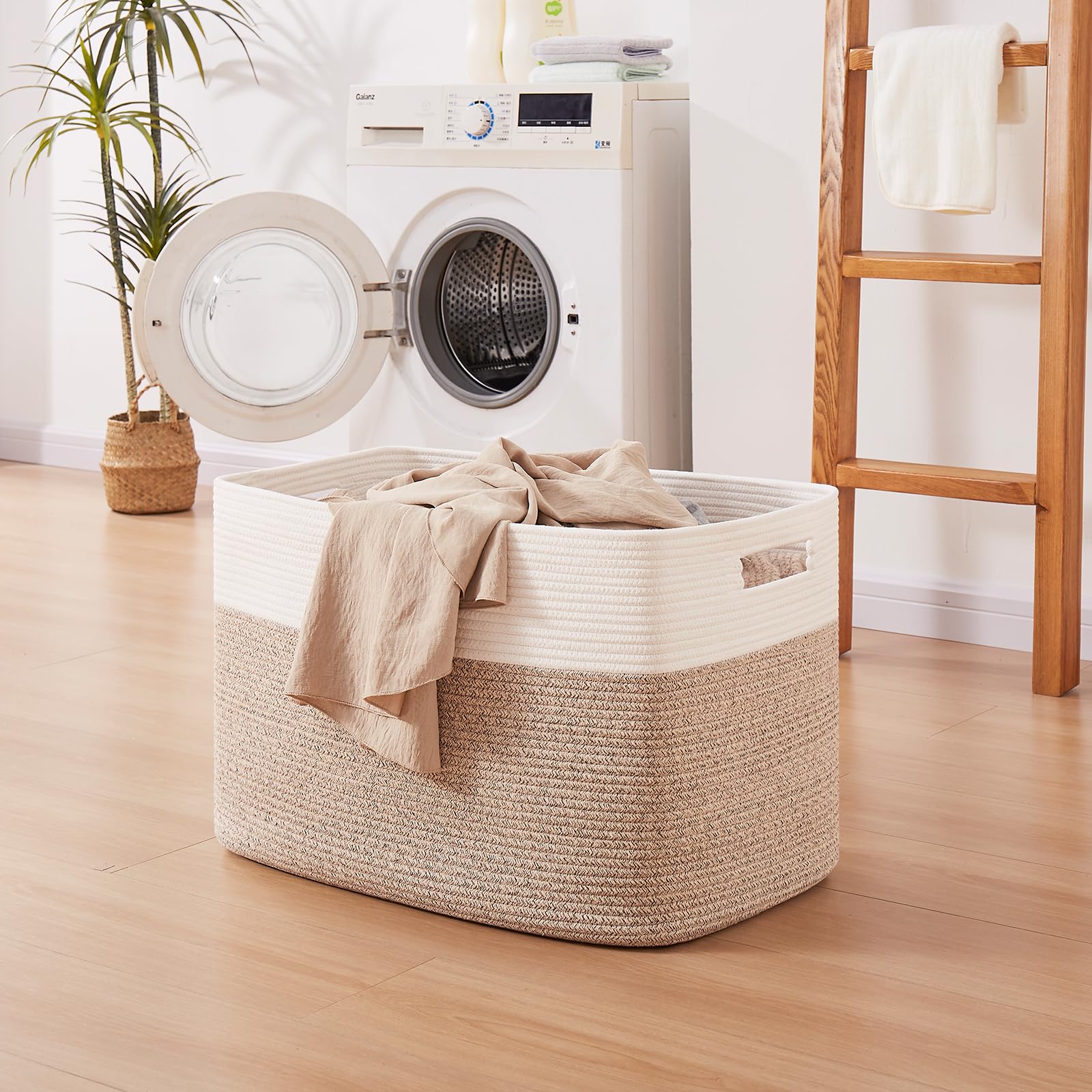 Turnextte Cesta De Cuerda De Algodón XXXL, Cesta De Almacenamiento