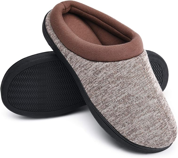 Temi Men's Cozy Memory Foam Slippers,Warm Soft Bedroom Slippers for