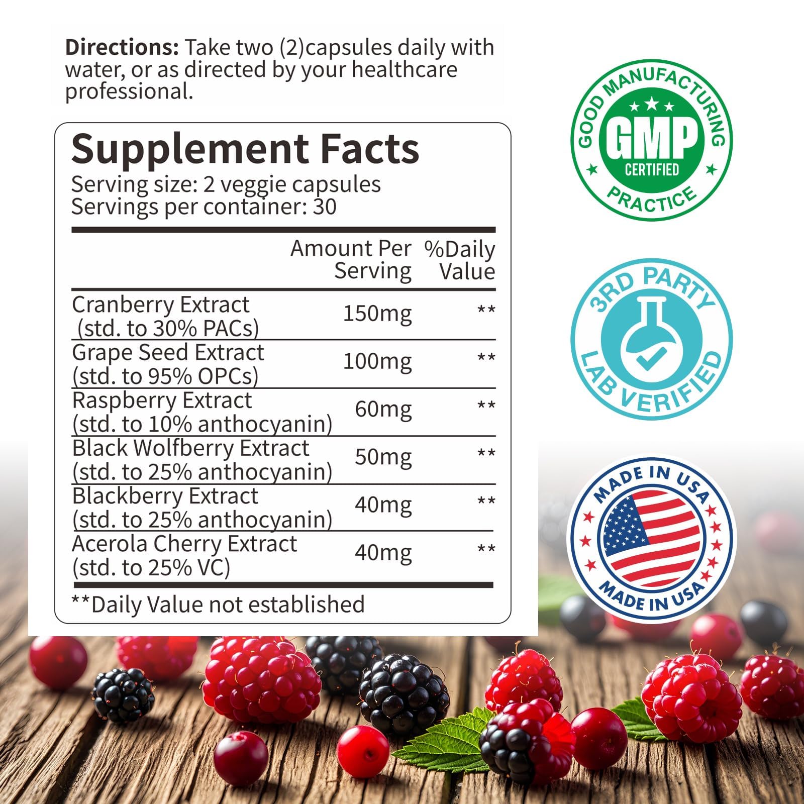 6-in-1 Urinary Tract Support for Women, Cranberry,120 Vegan Capsules — Amazon image 4