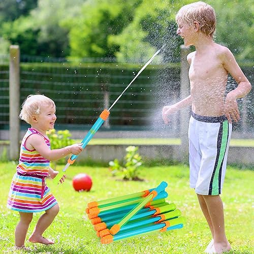 Miniatura 6 de Winsenpro Pistola de agua para piscina, pistolas de chorro, pistola de agua para verano, piscina, juego de lucha contra el agua, niños de 3 a 8 años