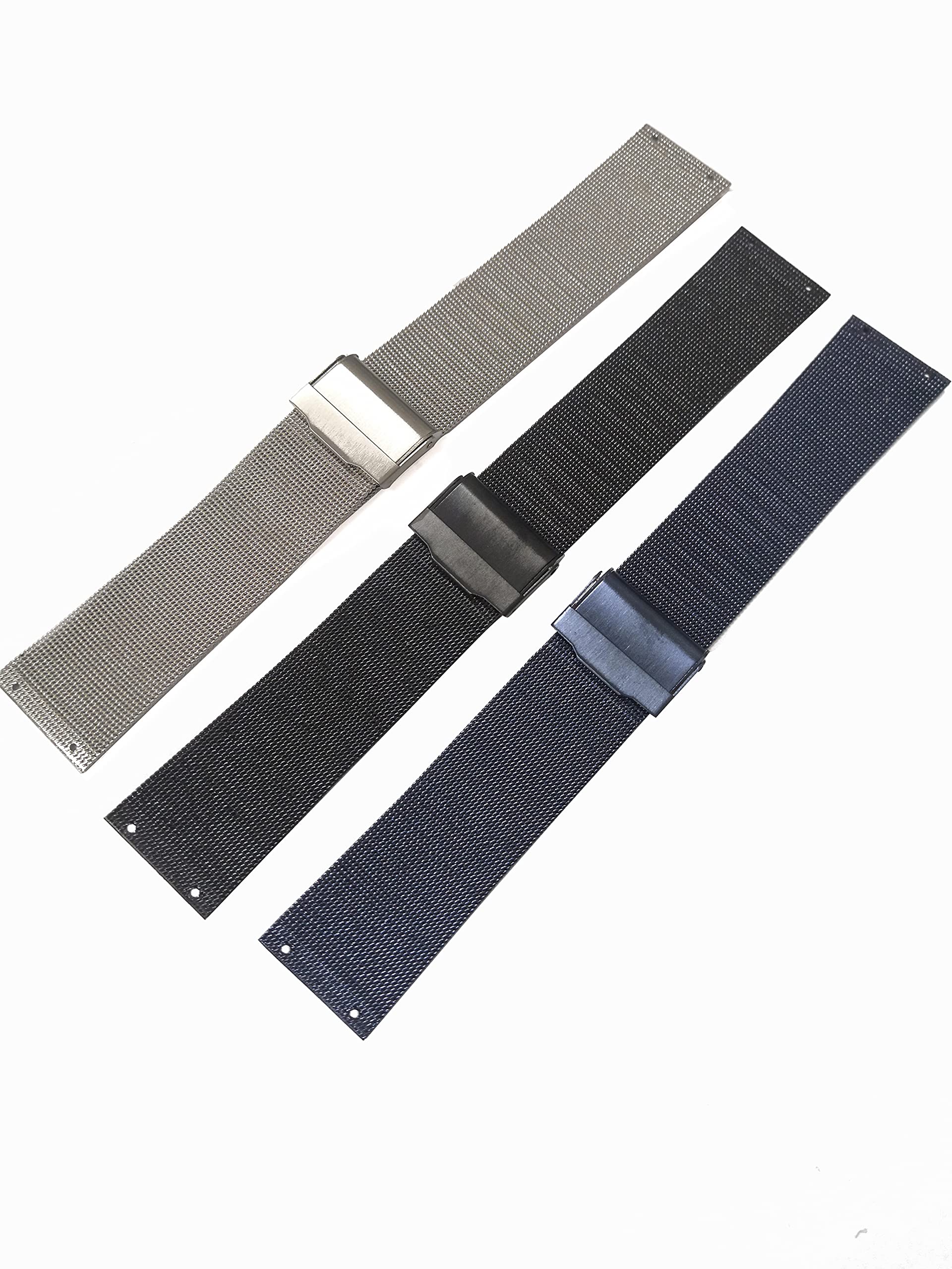 NZZXTO Replacement Watch Band for Skagen Unisex Watch with Screw 24mm (hole spacing 15MM) 809XLTTM series