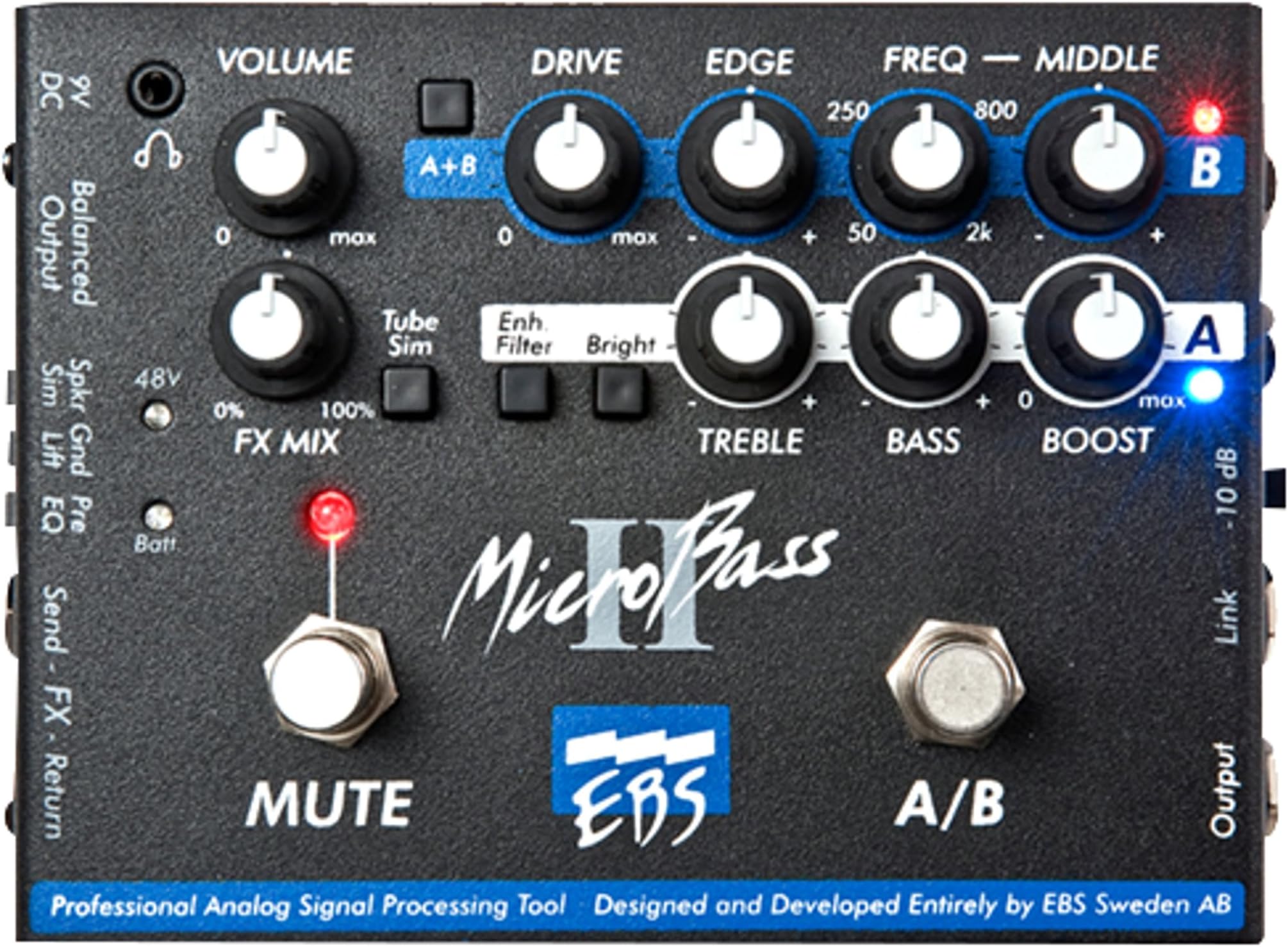 EBS MicroBass Two Channel Pro Bass Pre Amp