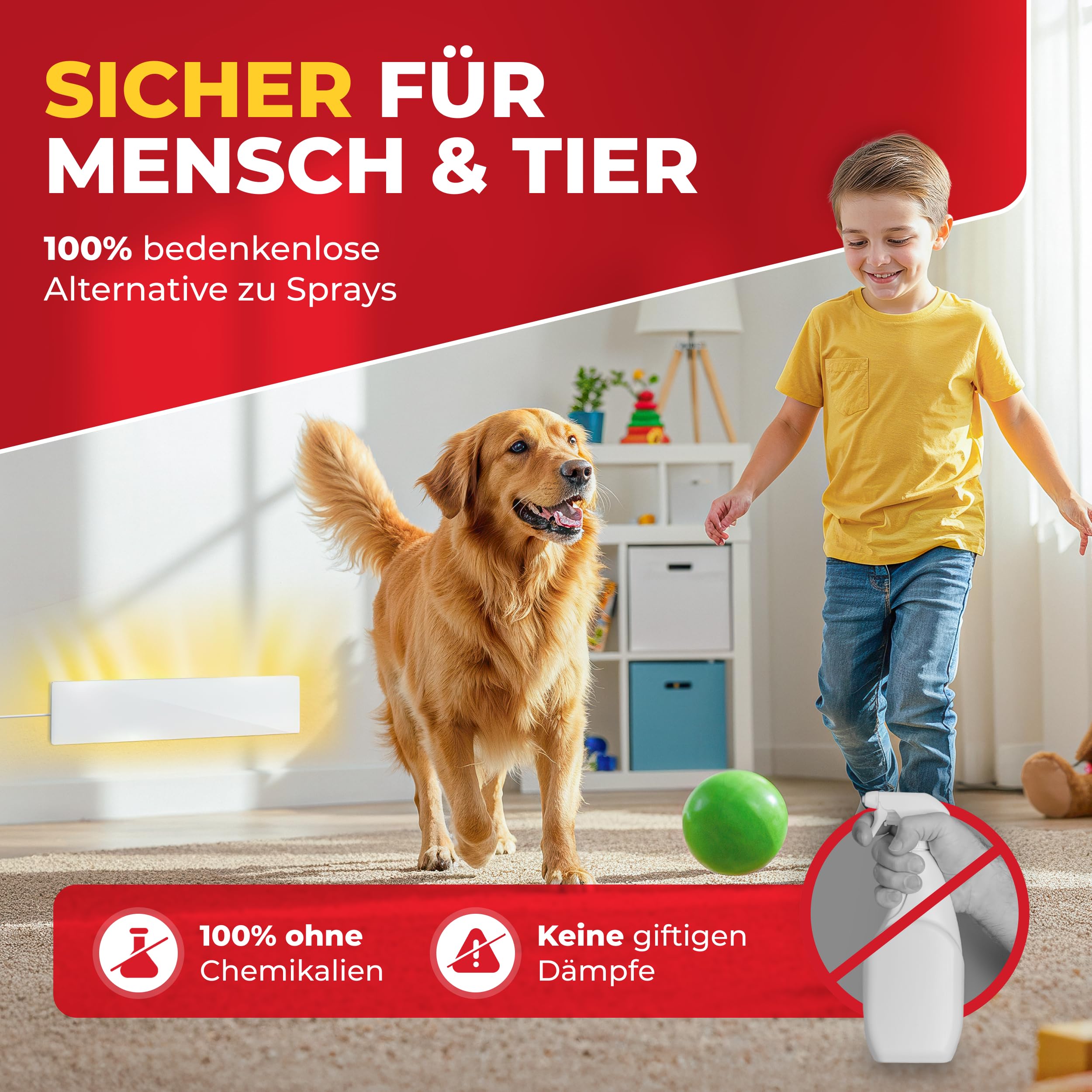 Schimmelentferner Wand & Schimmelentferner Bad - die Heizung ohne Chemie - Wirksame Alternative zum Schimmelspray - Anti Schimmel Mittel für jeden Raum (2er Set)