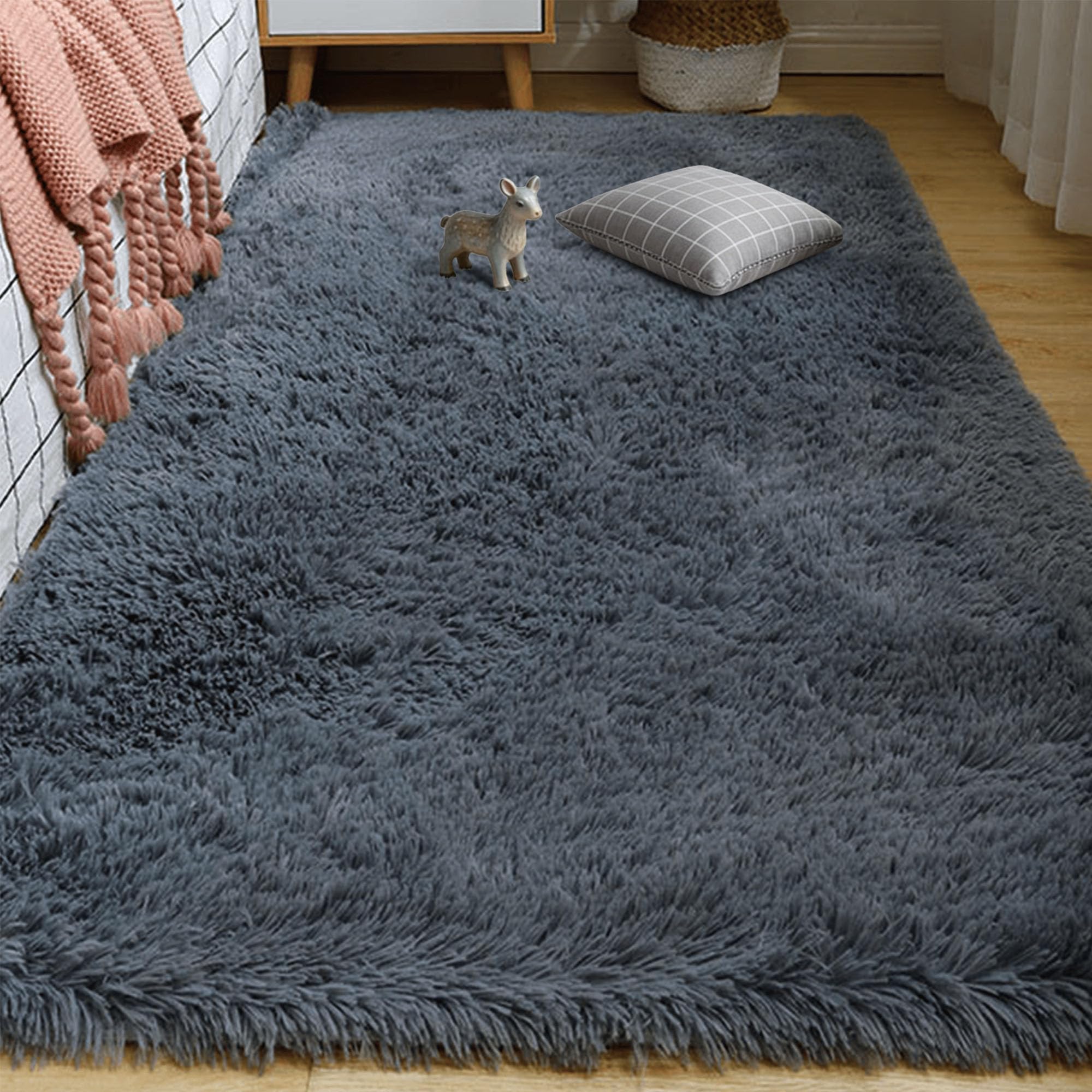 Tapis de salon lavable 180 x 250 cm hypoallergénique et moelleux pour bébé