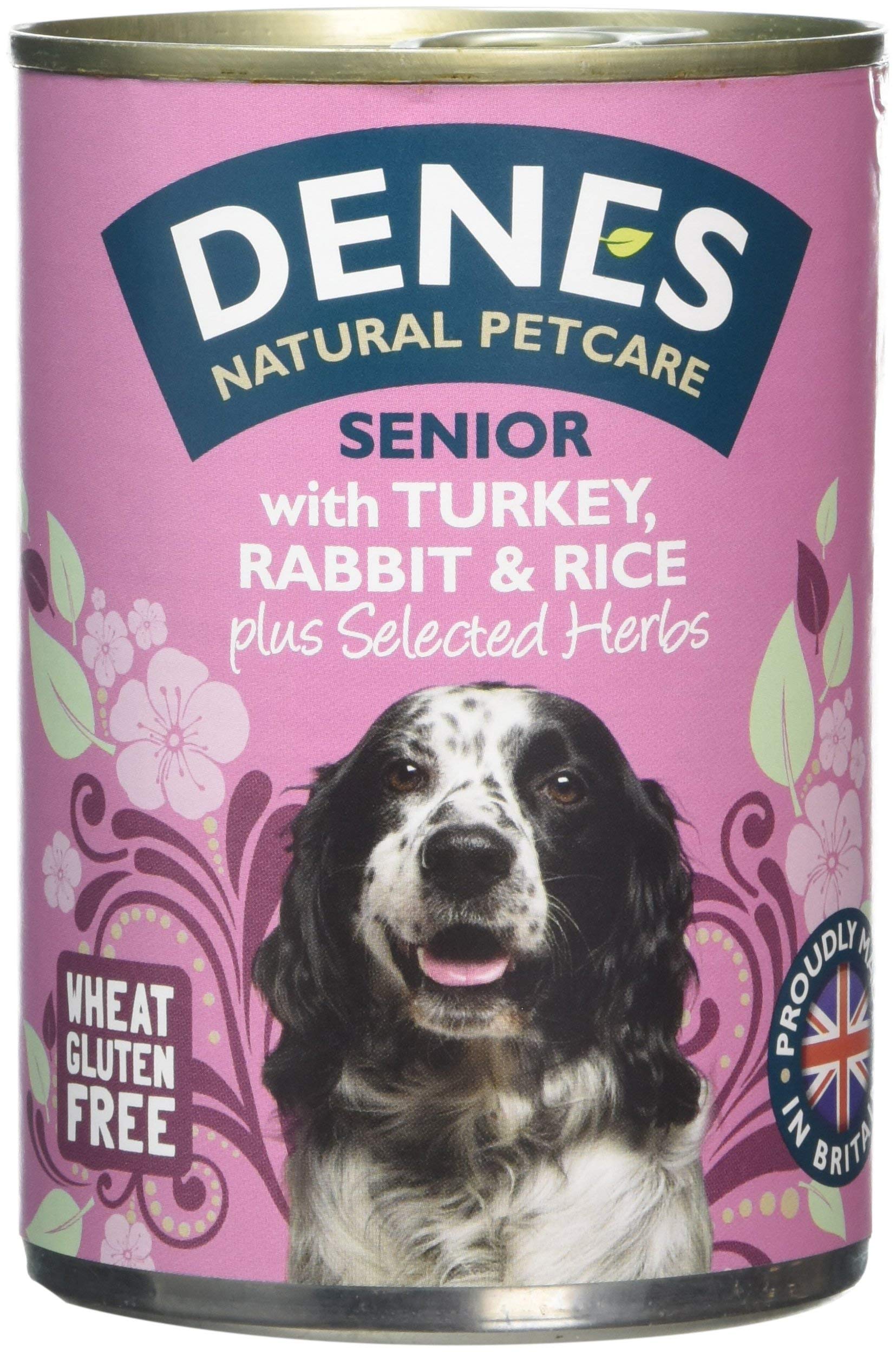 Denes Complete Senior Wet Dog Food Turkey Rabbit and Rice, 12 x 400 g