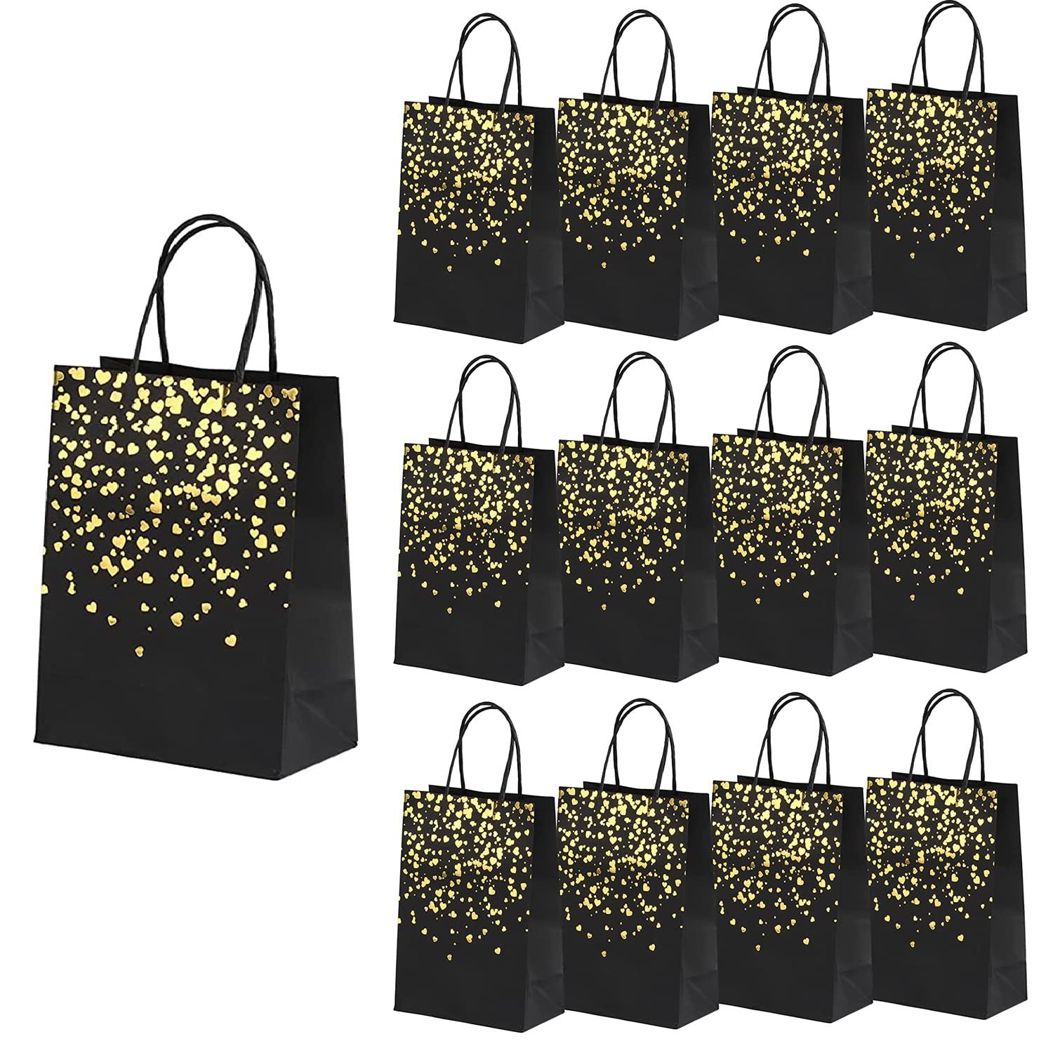 24Pcs Paper Party Bags,Gift Kraft Bag Hen Party Bags with Handles for Birthday,Wedding Keepsake Night Celebrations