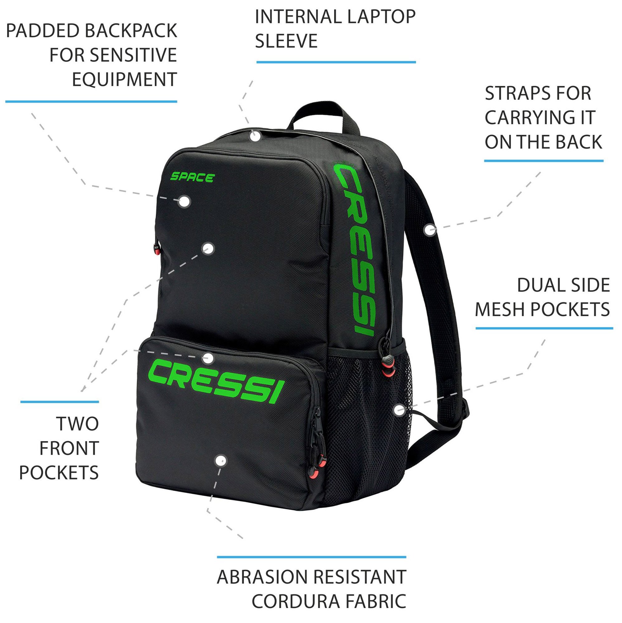 Cressi Space - Unisex Erwachsene Rucksack - Hohe Qualität