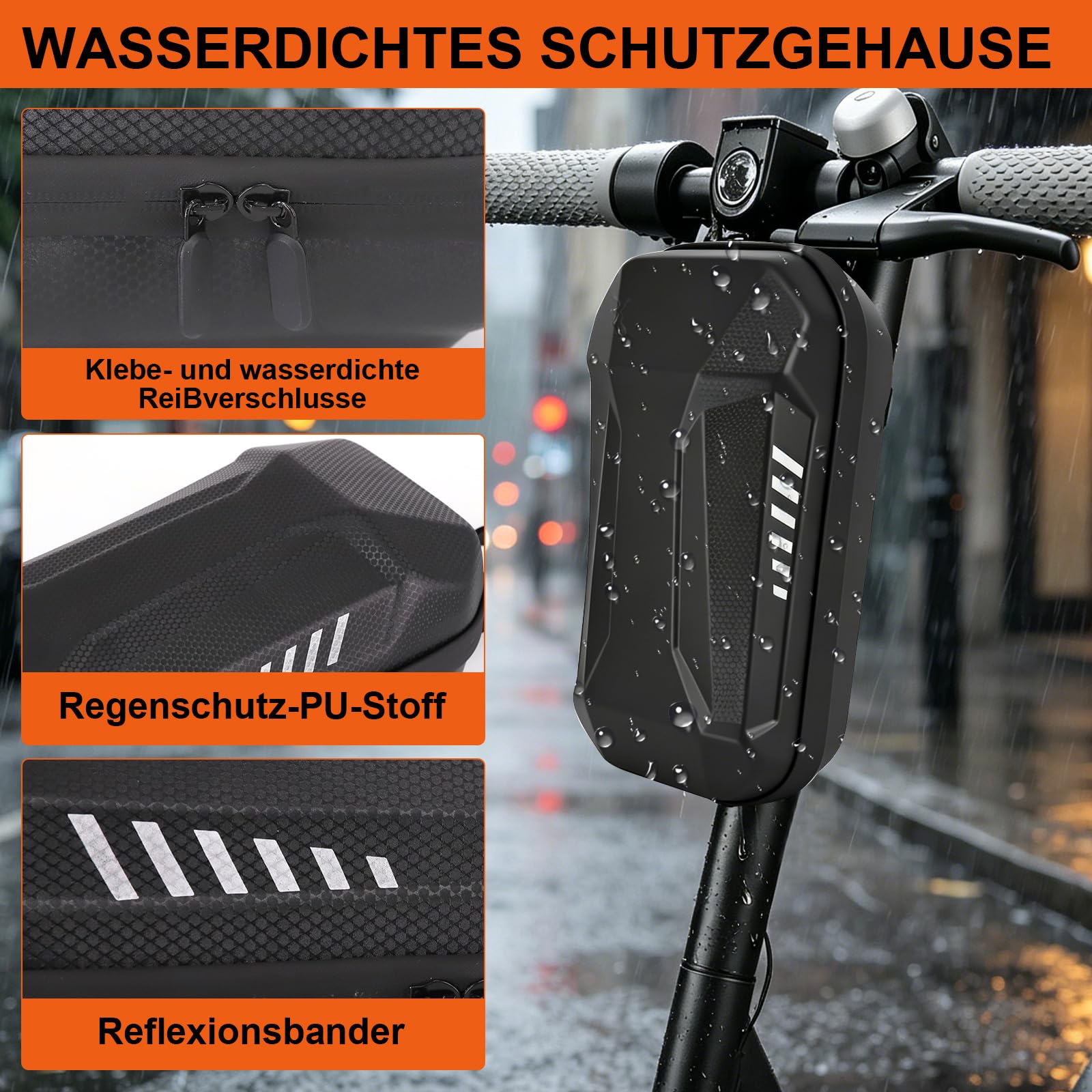 E Scooter Schloss, 8mm handschellenschloss mit Passwort mit Tasche, 90CM E Roller Schloss, Hochfeste Legierungen Wasserdicht, feuerfest,maximale Sicherheit mit schloss für e scooter, Roller