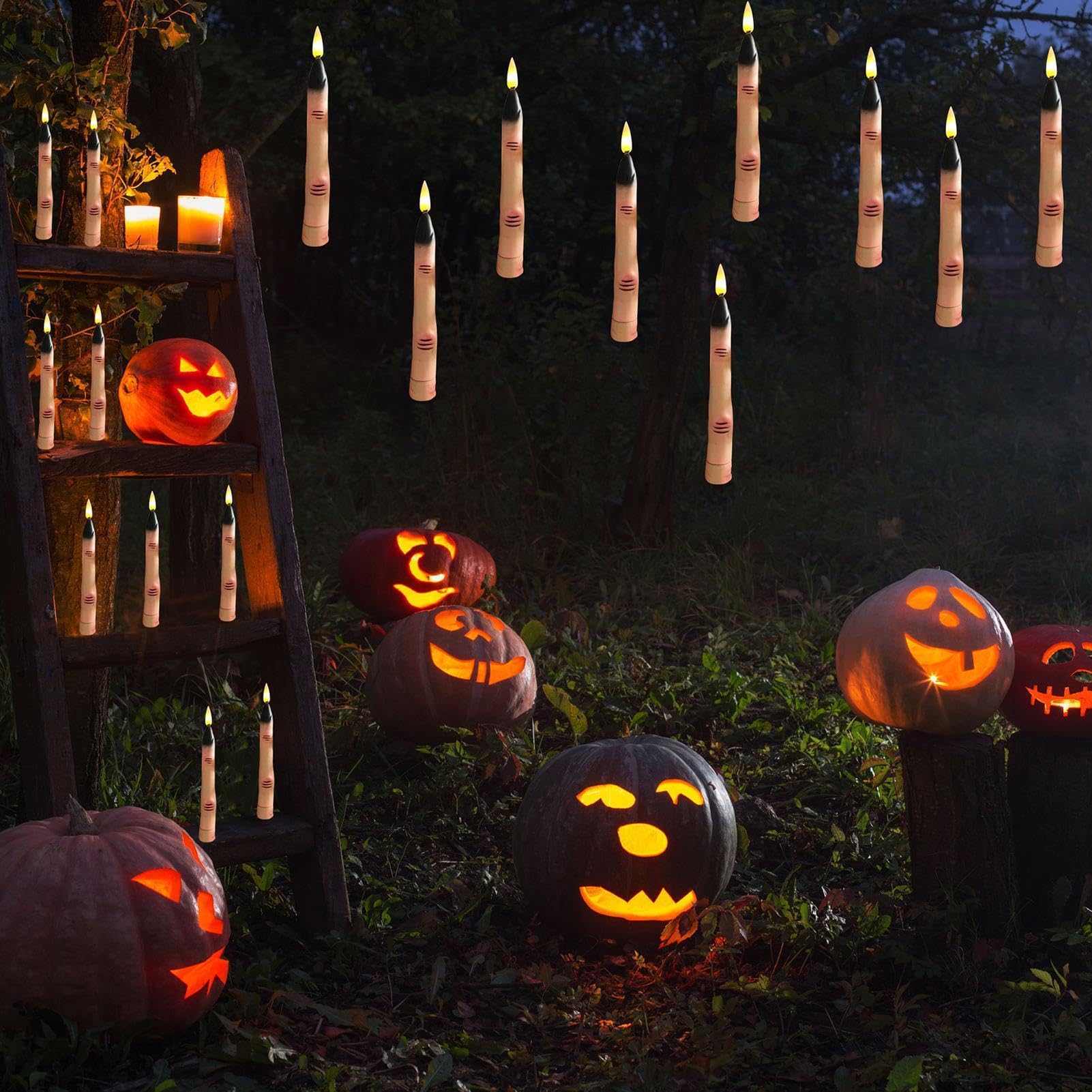 Confezione da 10 LED per Halloween con telecomando spettrale senza