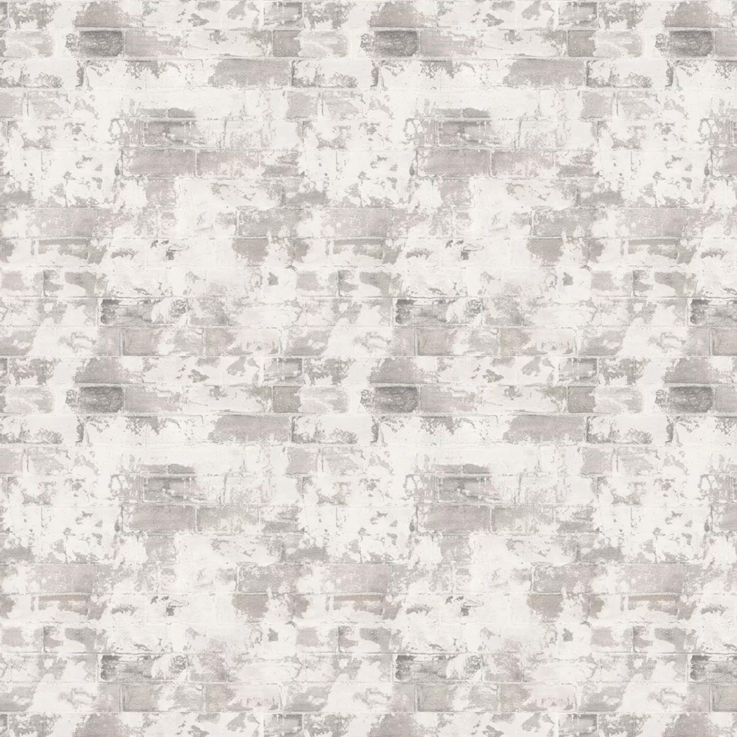 Yöl Light/Grey Distressed Bricks Wallpaper - Wall Rustic Plaster Industrial - Vintage Contemporary - Paste The Wall