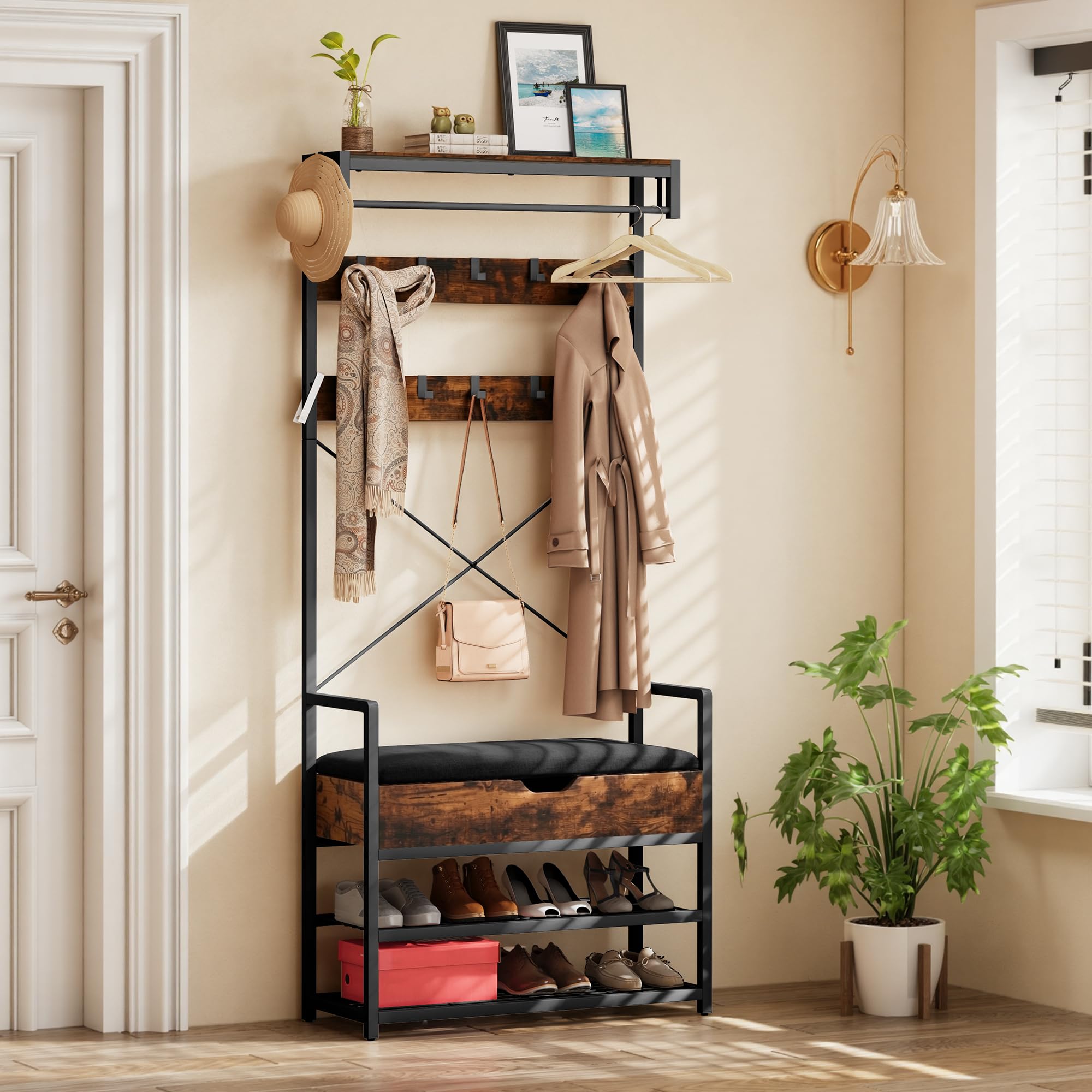 All-in-One Flurstation – Garderobe, Bank & Schuhregal