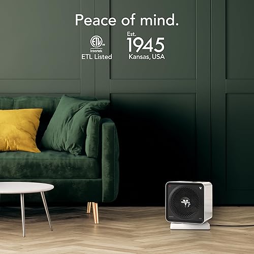 Miniatura 7 de Vornado Velocity CUBE 5 OSC - Calentador de espacio para toda la habitación con oscilación de 70, control remoto, circulación de calor vórtice,
