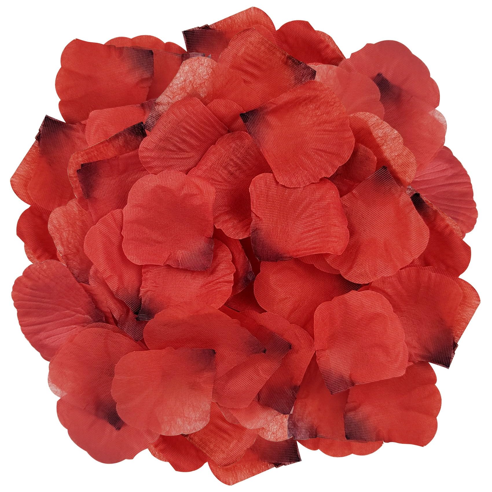 QIANCAIWANG 1000 Pcs Rose Petals, Artificial Rose Flowers, Silk Rose Petals for Bedroom, Wedding, Confession, Engagement Decorations (1000, RedBlack)
