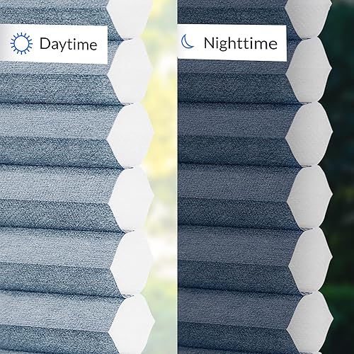 Miniatura 9 de Chicology Persianas celulares, bloquean la luz, sin cordón.