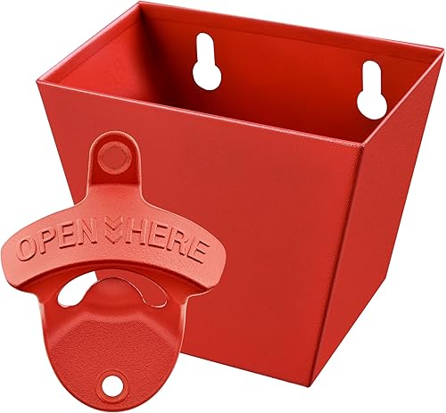 Miniatura 8 de Abrebotellas negro Abrebotellas montado en la pared con tapa colector cubo inoxidable montado para mesa de poste Negro,Cobre Antiguo,Plata