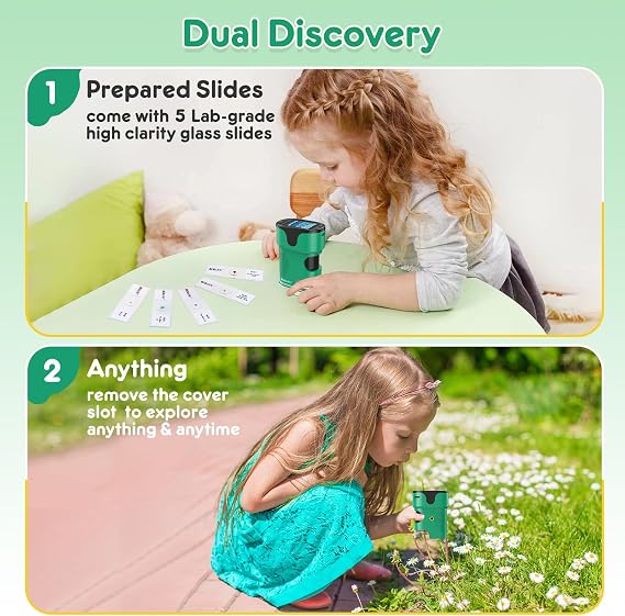 Kids Digital Microscope Science Gift: Complete STEM Toy Kit for Ages 4-12