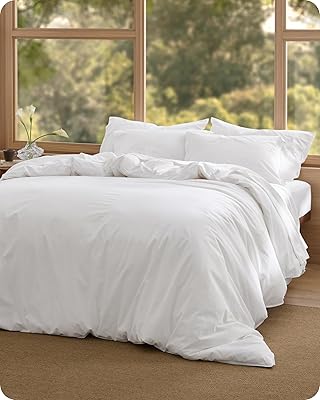 Bedsure Cotton Duvet Cover King - Luxury Slub Weave 100% Cotton Duvet Cover with a Linen Like Textured, Easy Change Durable Bedding, Tannish Linen Grey, 104" x 90"