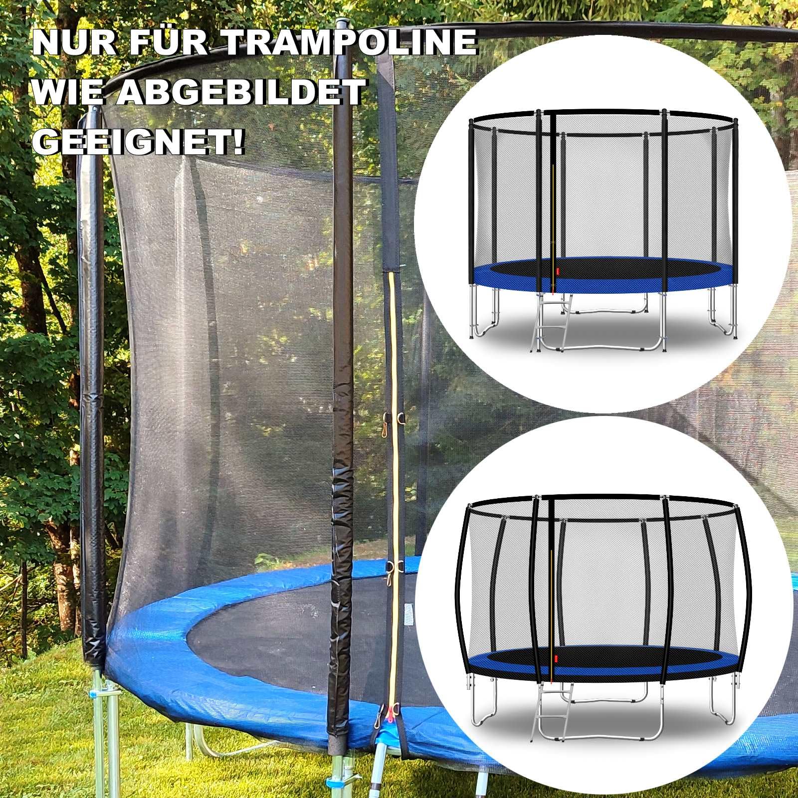 Trampolin Sicherheitsnetz Ø 183 185 244 250 275 277 300 305 335 337 366 370 396 400 427 430 457 460 487 490 (FGOS) Ersatzteile Netz Schutznetz Ersatznetz Gartentrampolin Outdoor