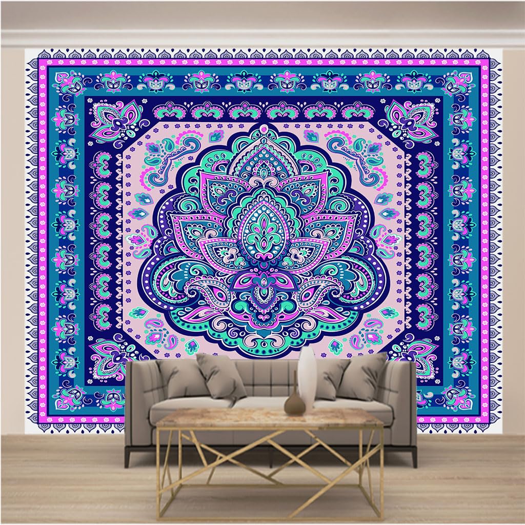 Papier peint intissé moderne style ethnique indien pour créer un salon cocooning