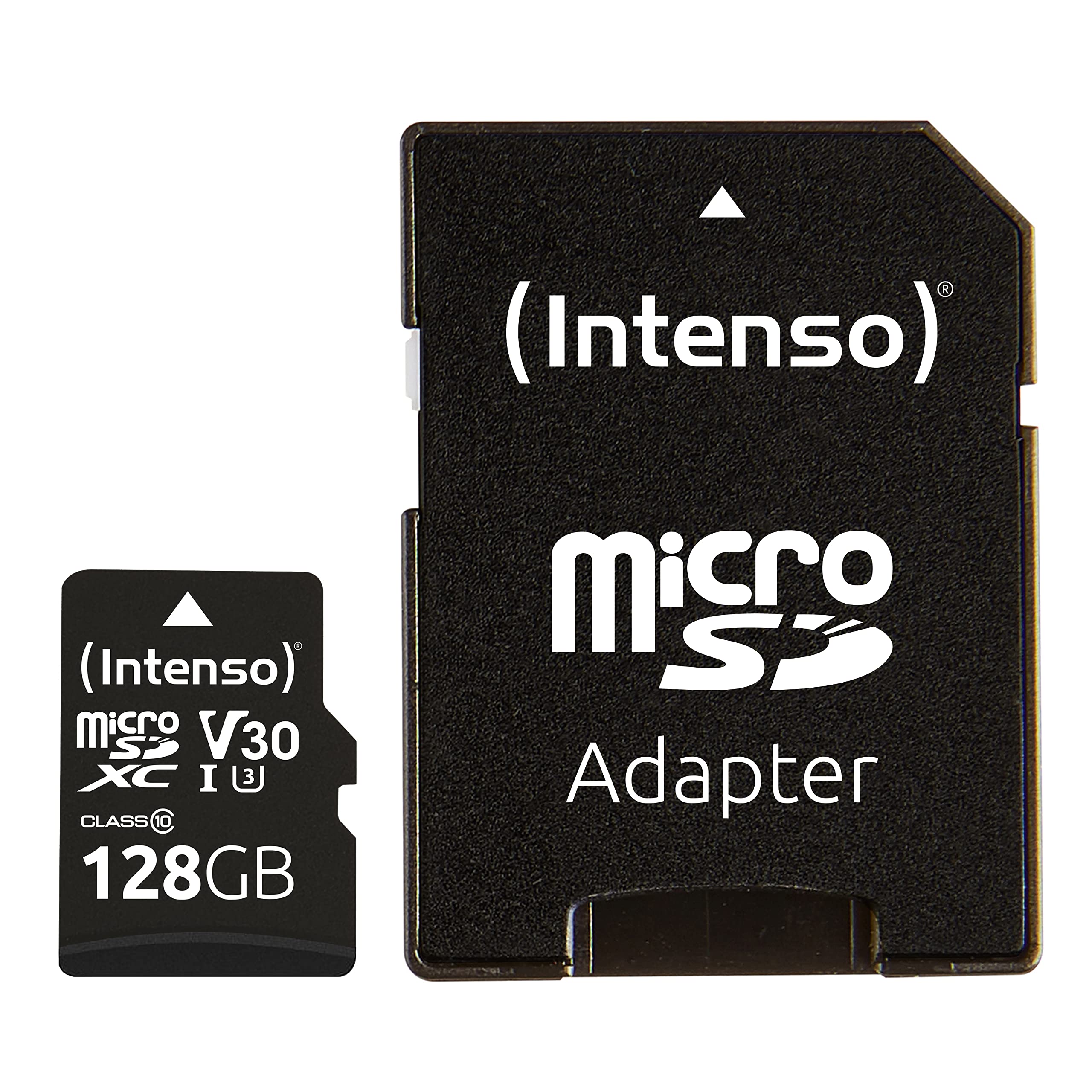 Intenso Professional microSDXC 128GB Class 10 UHS-I, U3, V30 Speicherkarte inkl. SD-Adapter (bis zu 100 MB/s), schwarz