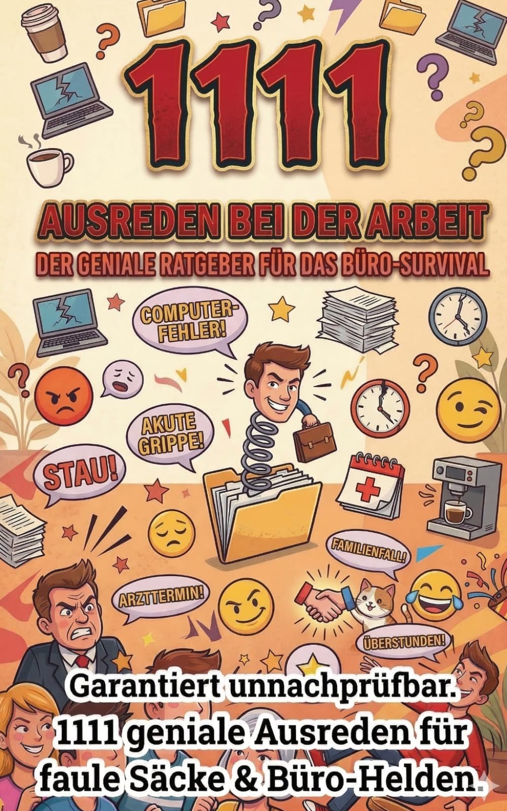 1111 Ausreden bei der Arbeit: Der geniale Ratgeber für das Büro-Survival – Garantiert unnachprüfbare und lustige Ausreden für faule Säcke & ... Dein Arsenal für jede Lebenslage)