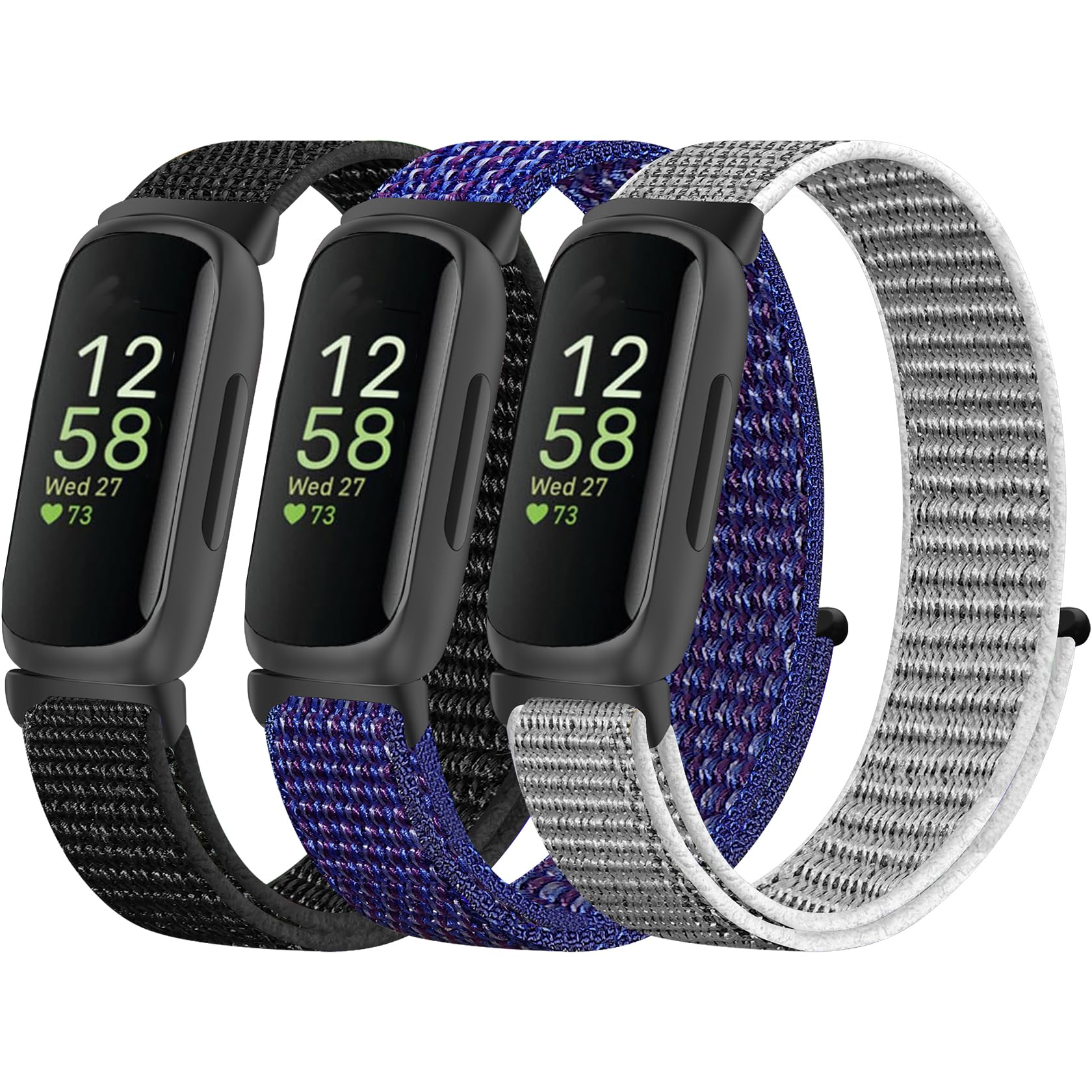 Sport Loop Nylon Compatible with Fitbit Inspire 3 Bands/Fitbit Inspire 2, Soft Breathable Wristband Adjustable Replacement Strap for Women Men-image-24