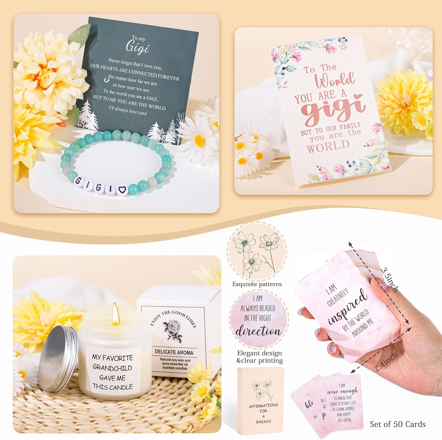 Gigi Gifts for Grandma Birthday Gift Set from Granddaughter Grandchildren Grandkids Birthday Gifts for Gigi - Image 5