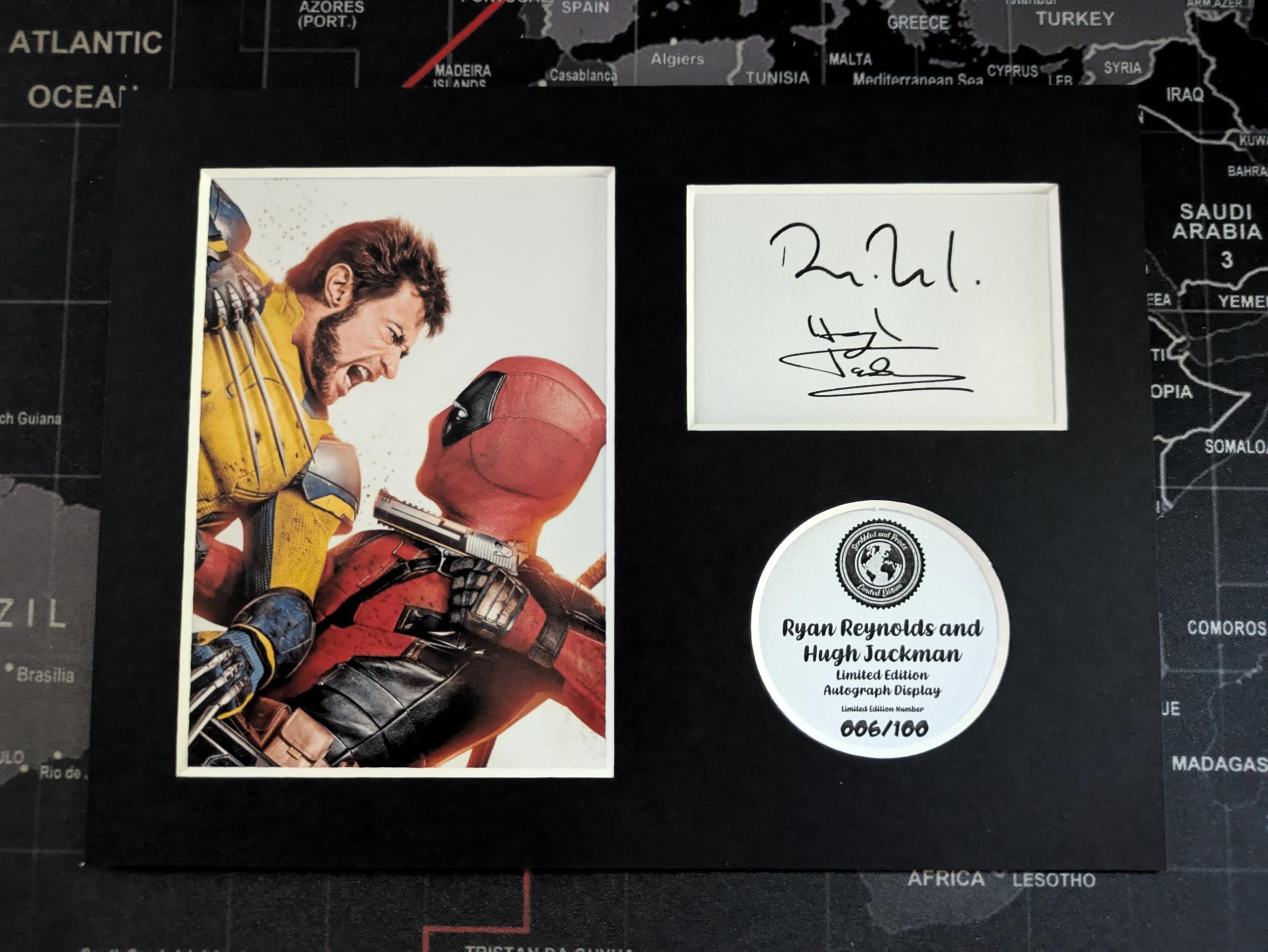 Havoc - Ryan Reynolds and Hugh Jackman - Deadpool and Wolverine Limited Edition Signed Autograph Display - Mounted and Ready to be Framed - V3
