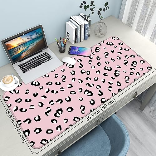 Vista 40 de Alfombrilla de escritorio, alfombrilla grande para mouse de 35 x 15.6 pulgadas, XXL extendida para juegos, con base antideslizante, alfombrilla
