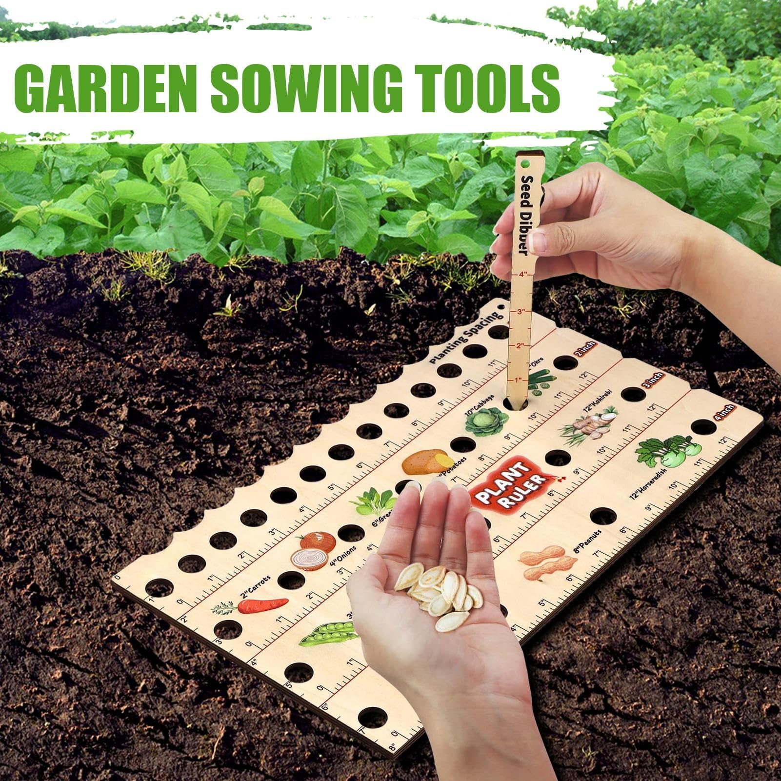 Seed Spacer Seeding Spacing Ruler Seed Planting Ruler With Holes Plant ...