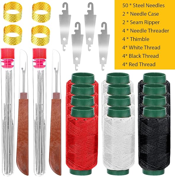 74-Piece Sewing Tool Set, Multifunctional Sewing Kit, Portable Sewing Set, Basic Equipment, Stainless Steel Sewing Kit, for Embroidery, Quilting and DIY Sewing Projects - 3