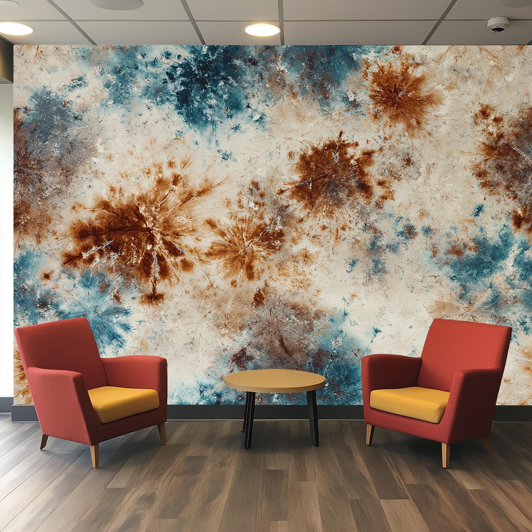 VIXENIUM Abstract Wallpaper for Living Room Kitchen Bedroom, Industrial Style Vintage Rust Wallpaper Wall Art Stickers Mural 70x100 cm, Abstract Sticker for Walls Decor