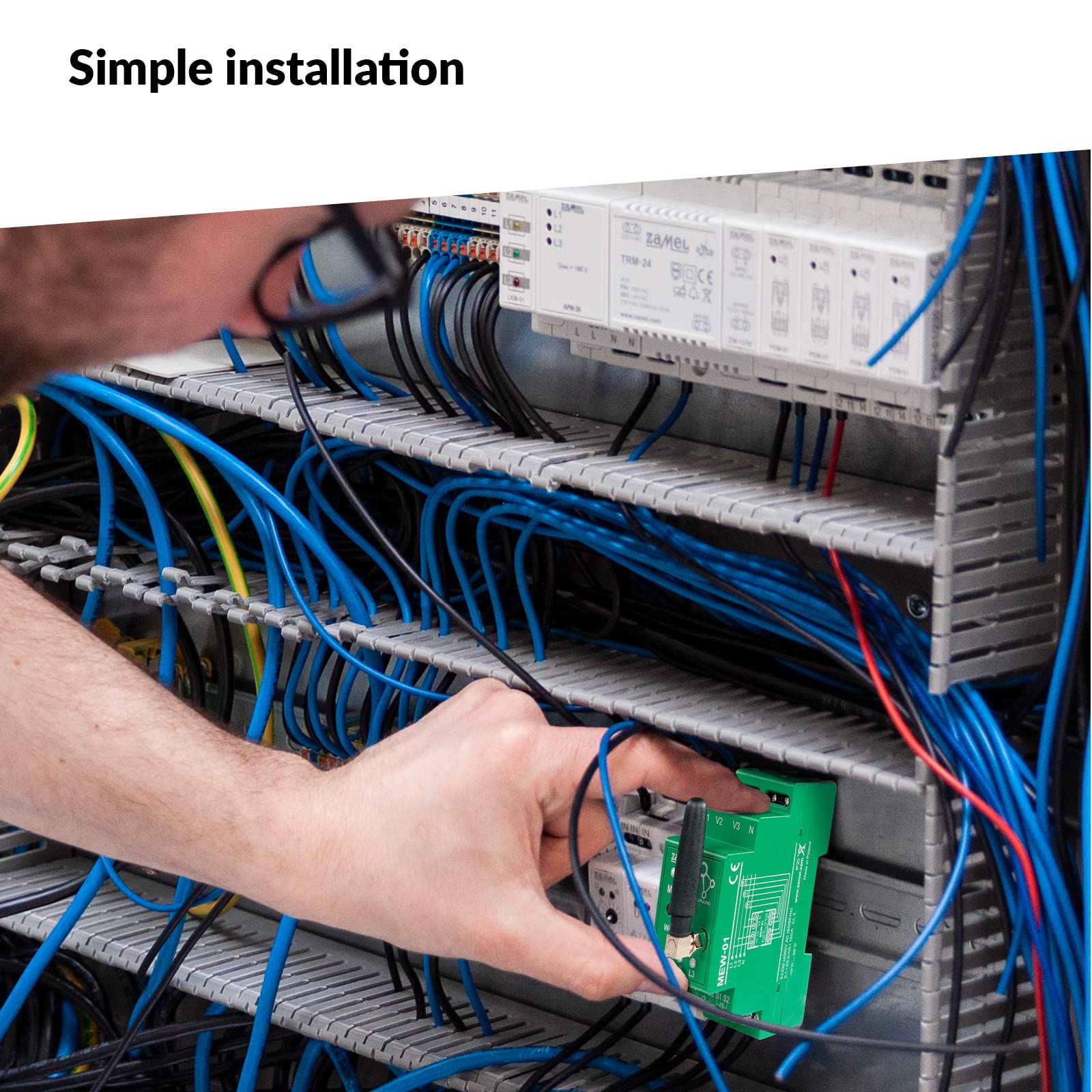 Supla Zamel - Contatore di Energia Wifi I Misuratore Consumo Elettrico I Controllo Consumi Elettrici I Contascatti per Misura dell'energia I Misuratori di tensione I Antenna Esterna I MEW-01/ANT-1F