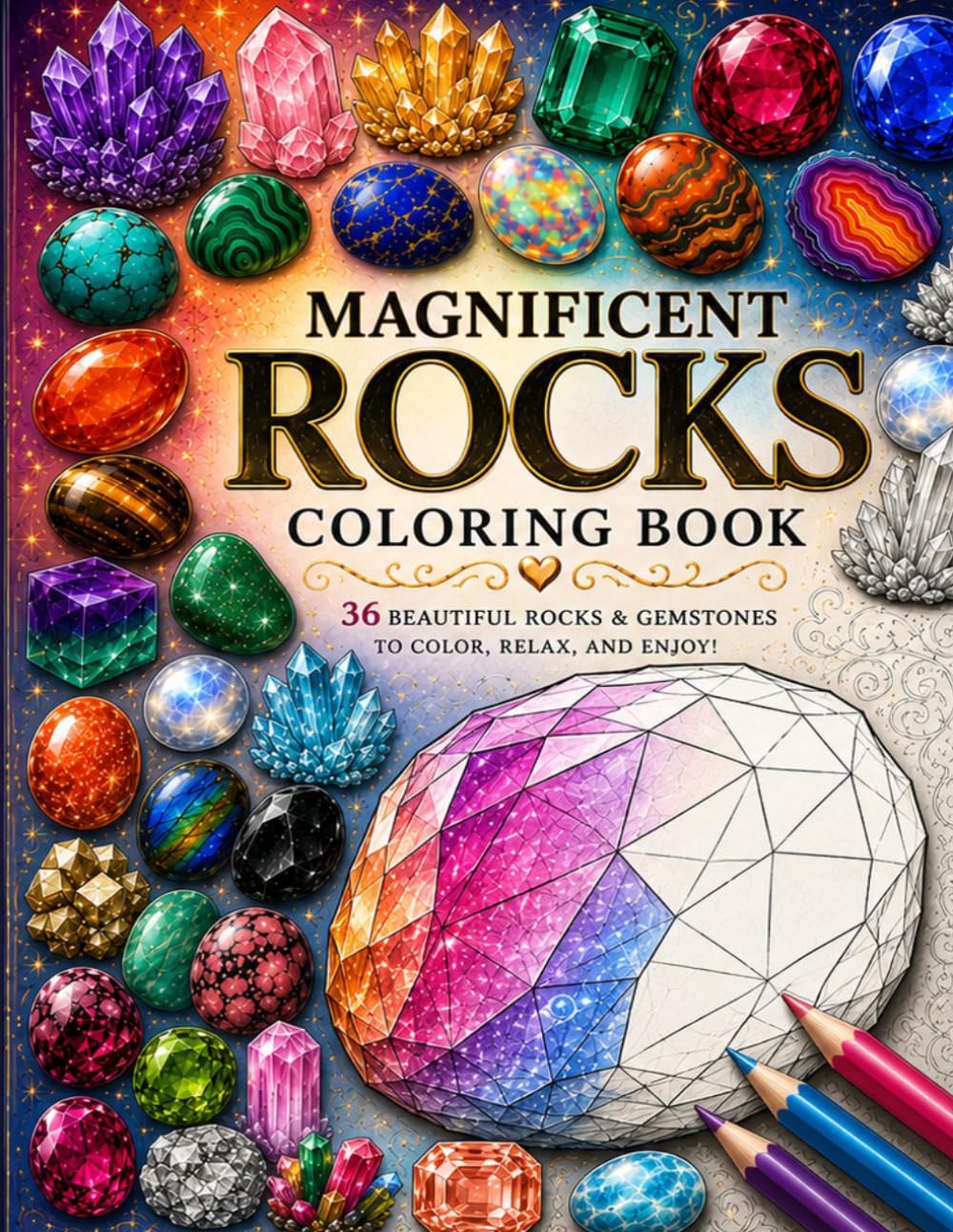 Magnificent Rocks Coloring Book (Beautiful Things)