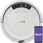 Shark ION Robot Vacuum AV752 with Wi-Fi Voice Control .45-Quart Dust Cup Capacity Smoke/Ash , White