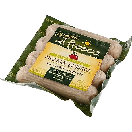 Alfresco Sweet Apple Chicken Sausage [12 oz]