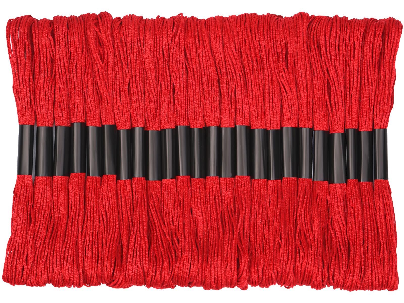 24 Skeins Red Embroidery Floss, Red Embroidery Cross Floss, Embroidery Thread Floss Set Including Plastic Floss Bobbins for Embroidery and Sewing