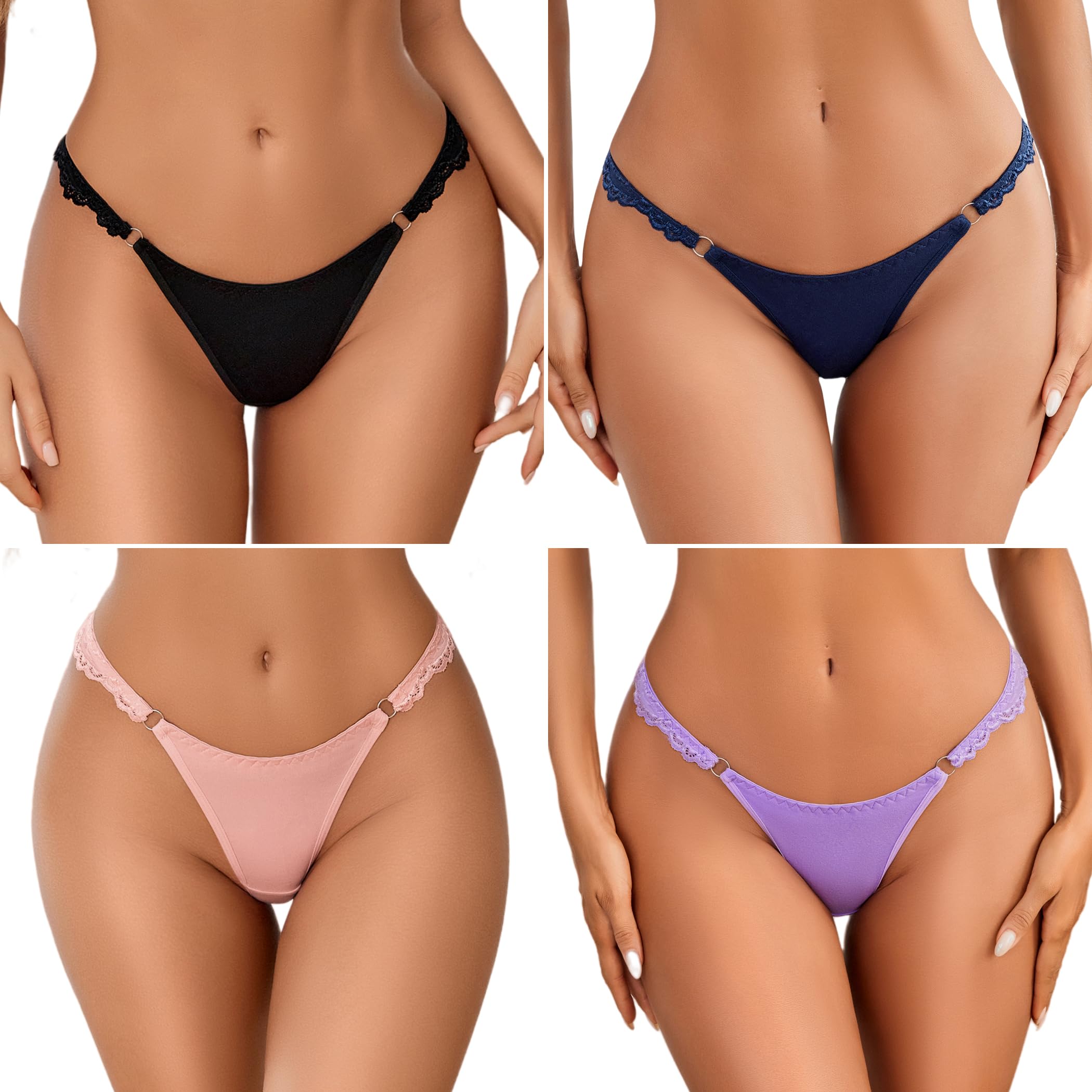 Avidlove Sexy Panties for Women Lace Cheeky Underwear String Bikini Panty Ladies High Cut Hipster