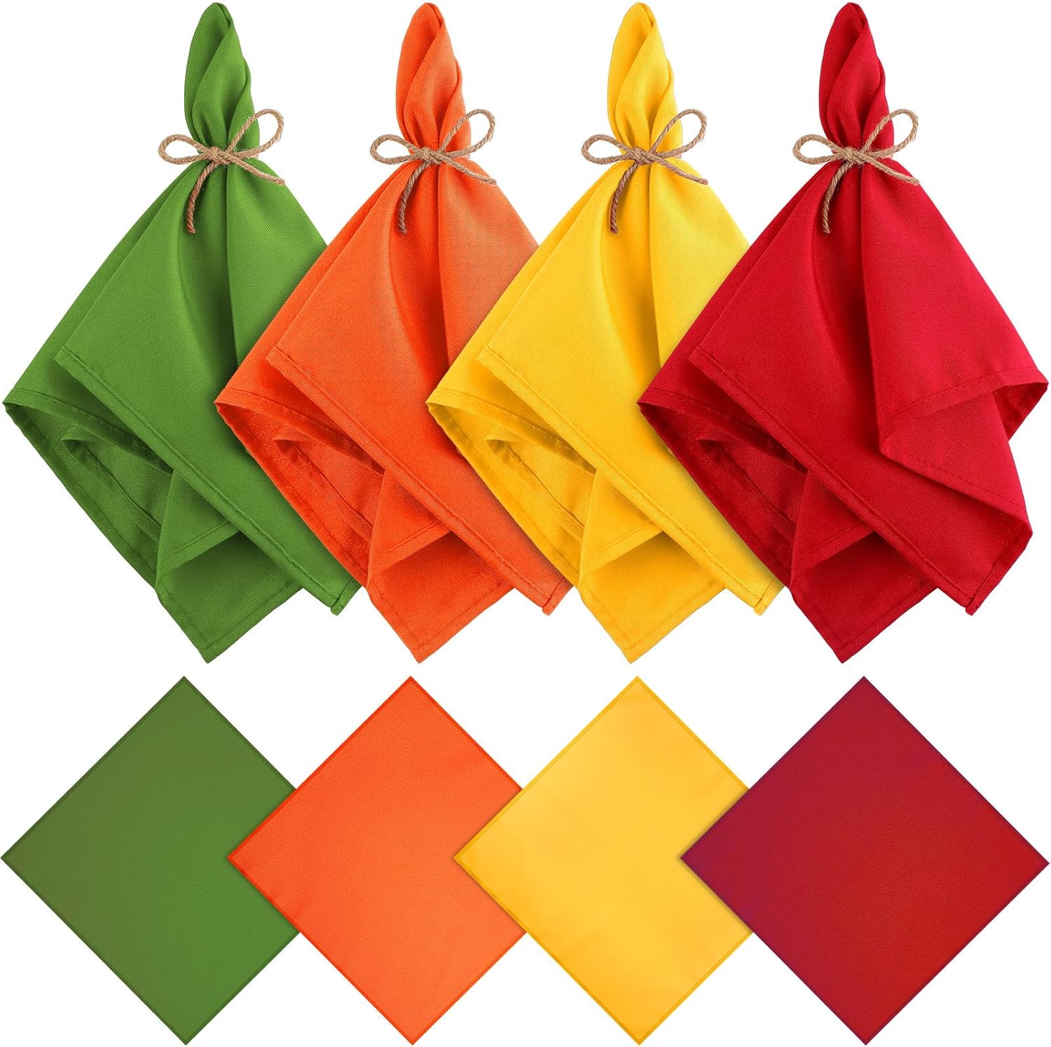 Peryiter 12 Pack Fall Cloth Napkins 18 x 18 Inch Thanksgiving Dinner Napkins Soft