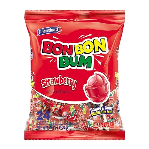 Miniatura 82 de PALETA RELLENA DE CHICLE BON BON BUM COLOMBINA, SABOR A MARACUYá, 24