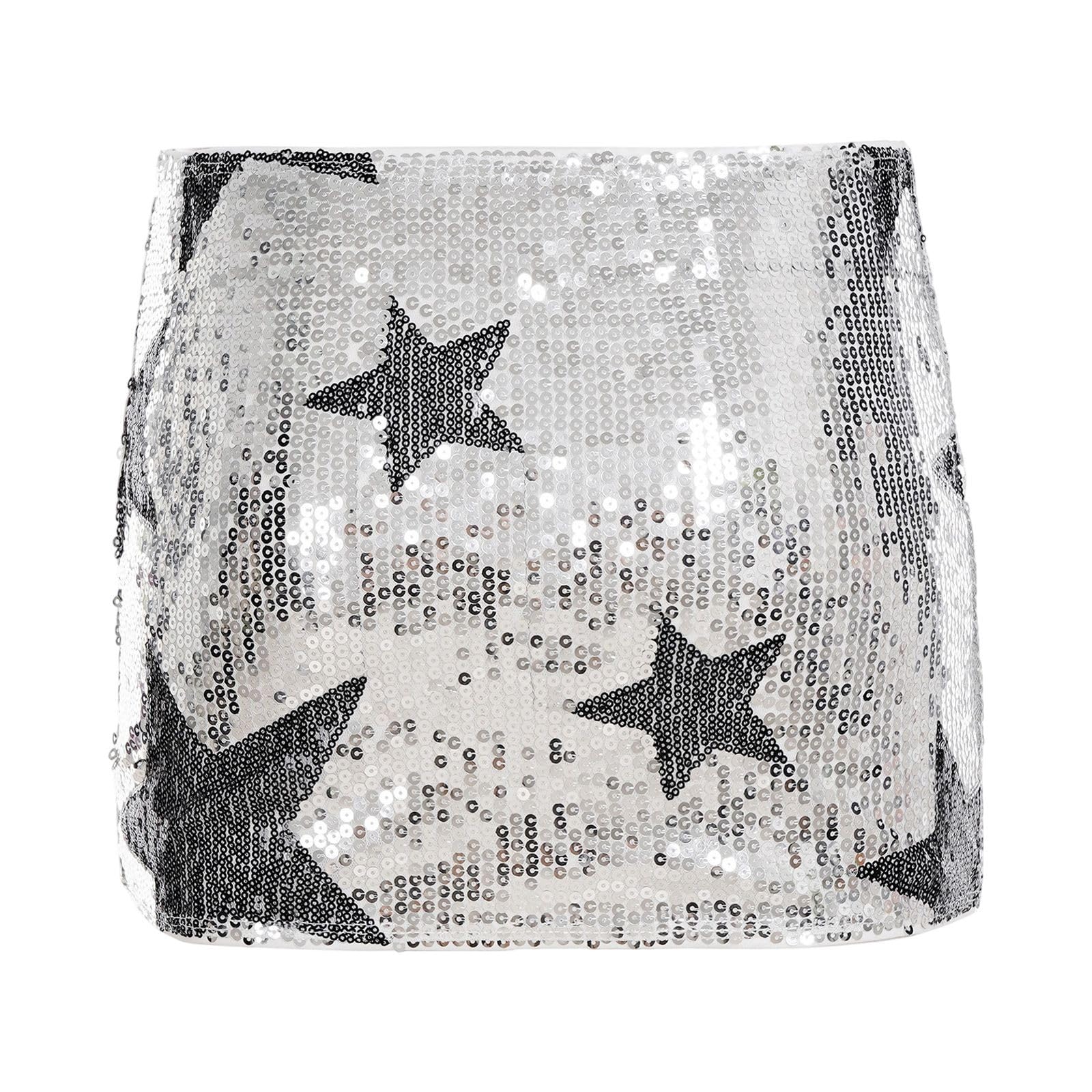Falda Corta de Carnaval con Lentejuelas y Estrellas para Mujeres