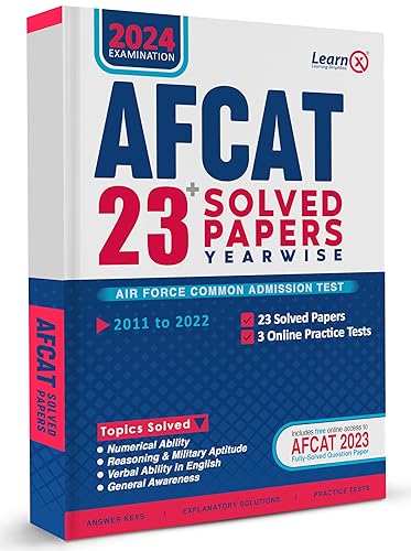 AFCAT Solved Papers [Yearwise] with 3 Online Practice Tests
