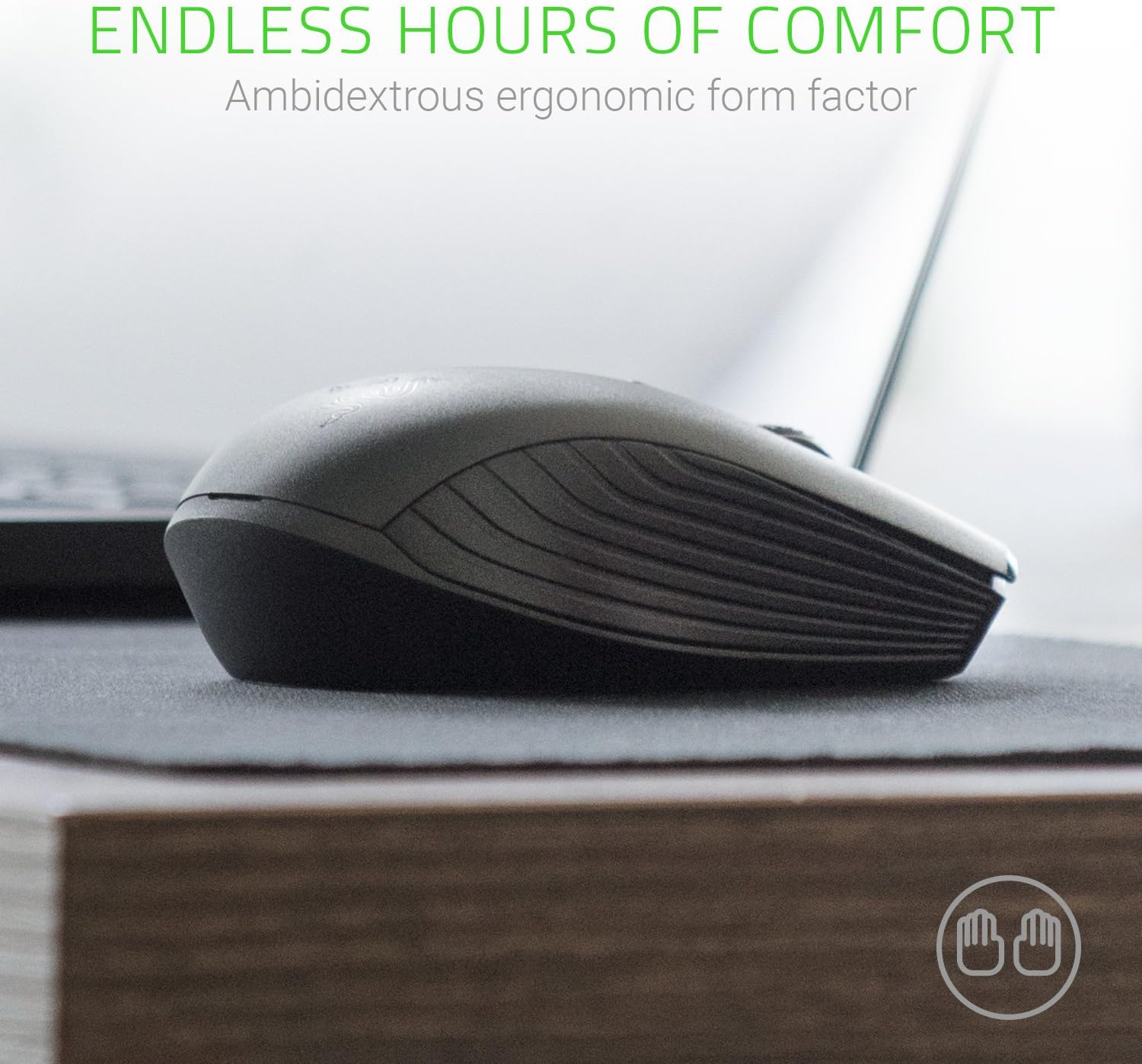 Razer Atheris Ambidextrous Wireless Mouse: 7200 DPI Optical Sensor - 350 Hr Battery Life - USB Wireless Receiver & Bluetooth Connection - Classic Black