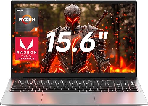 jumper 2025 Gaming Laptop, AMD Ryzen 5 7430U(Up to 4.3GHz), 16GB DDR4 1TB NVME SSD, 15.6" FHD IPS Screen, 62.7Wh Battery, Windows 11, GPU, USB3.2, 4 Stereo Speakers, 2 Memory Slots.