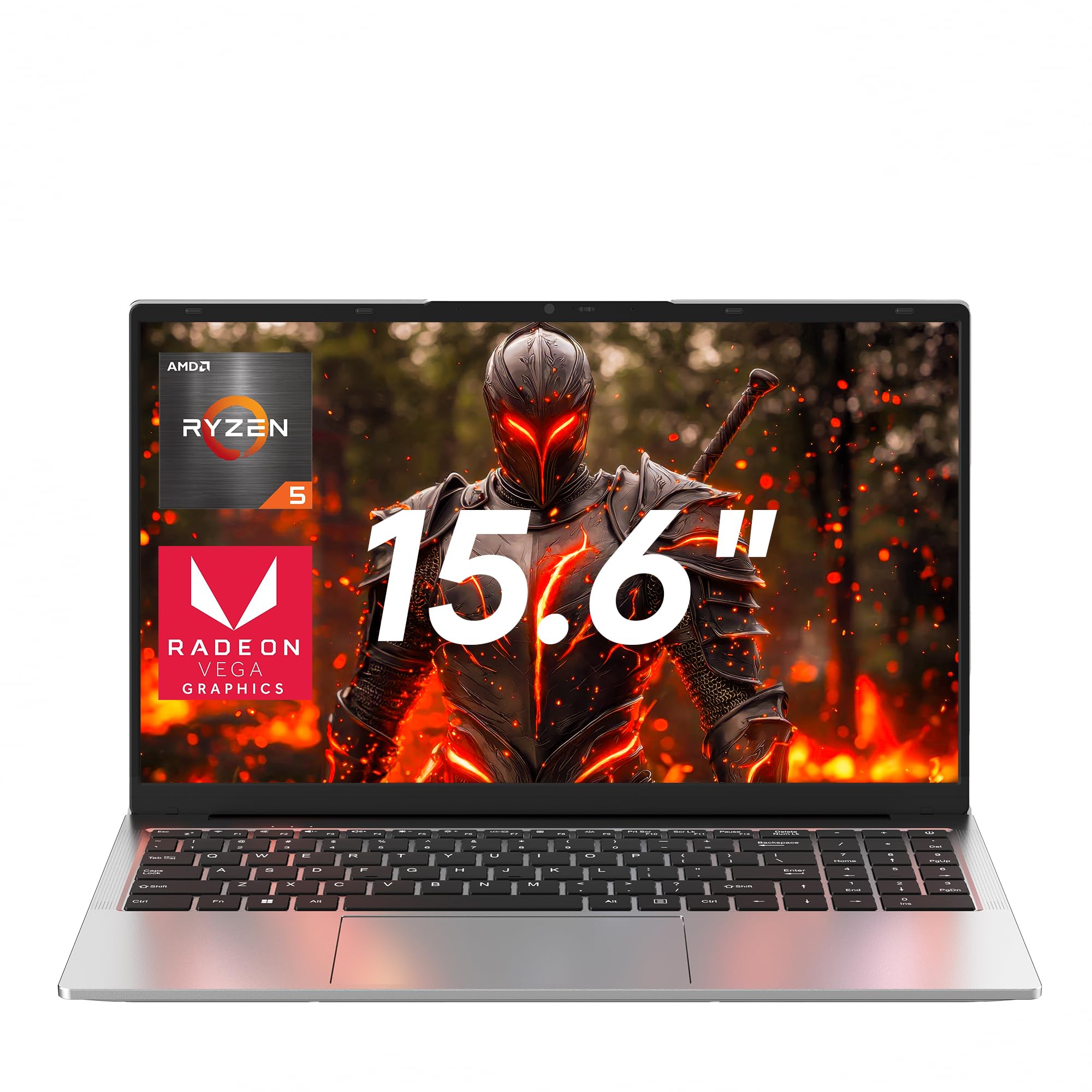 2025 Gaming Laptop, AMD Ryzen 5 7430U(Up to 4.3GHz), 16GB DDR4 1TB NVME SSD, 15.6" FHD IPS Screen, 62.7Wh Battery, Windows 11, GPU, USB3.2, 4 Stereo Speakers, 2 Memory Slots.