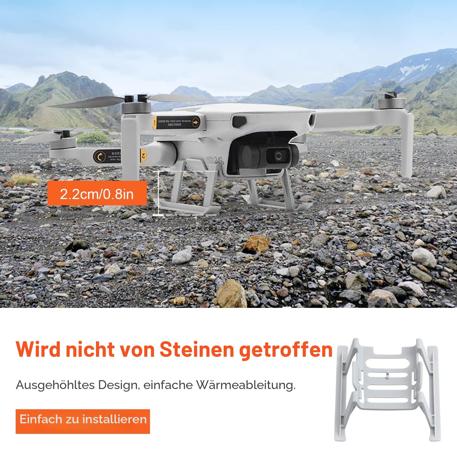 Propeller für DJI Mini 4K/2/SE/2 SE Drohnen Propellerschutz Landegestell Propellerhalterschutz Gimbal Abdeckung Insgesamt 24 Stück Zubehoer für DJI Mini 4K 2 SE Drohnen Zubehör Set