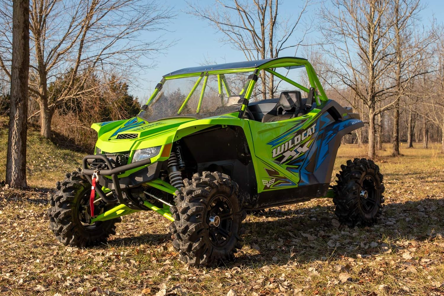 SuperATV Heavy Duty Front Brush Guard Bumper for Textron Wildcat XX (2018+), Winch Ready, See Fitment, USA Made