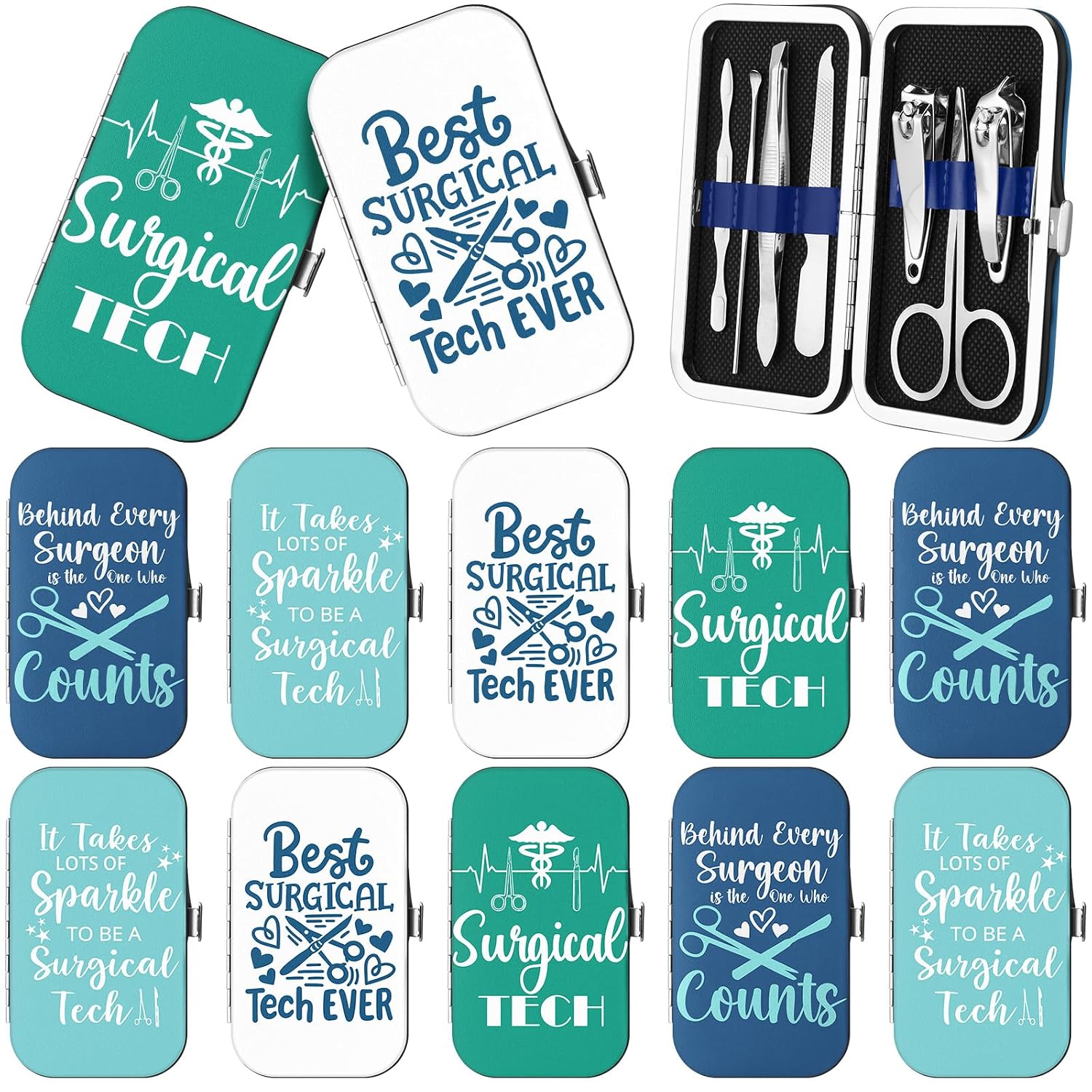 12 Pack Surgical Tech Week Gifts Manicure Set