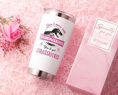 Vista 5 de Regalos para la abuela, regalo del día de la madre de nieta, nieto, nieto, nieto, vaso de 20 onzas, regalo de cumpleaños para abuela, taza aislada